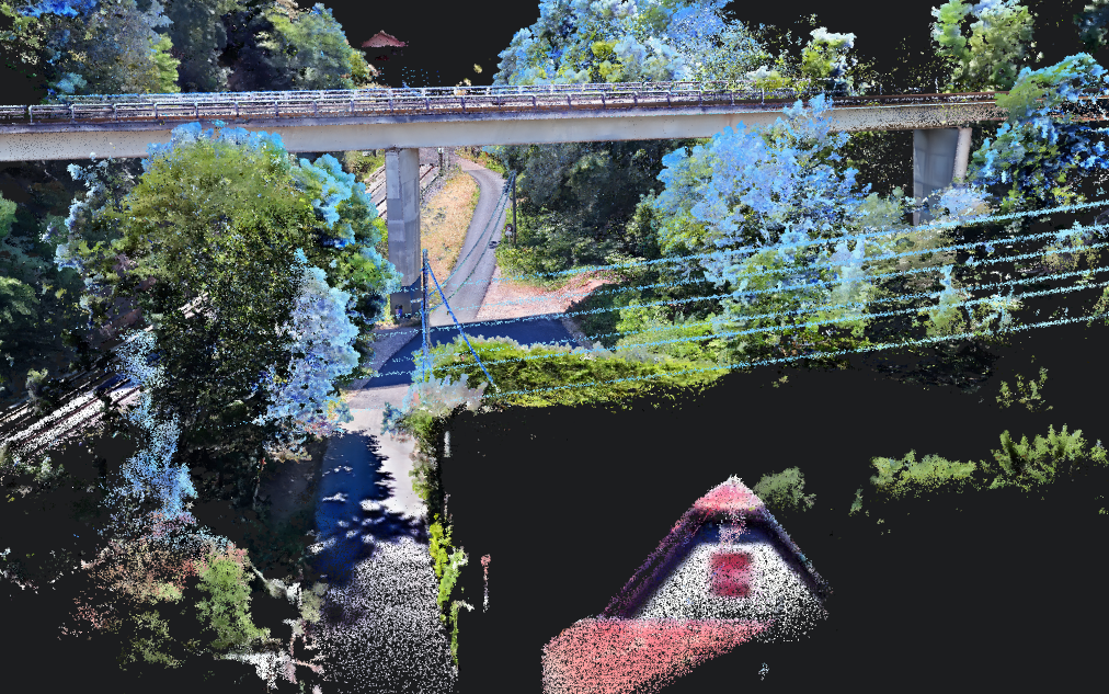 Nuage de points Lidar HD (IGN) du château du Guirbaden